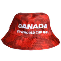 FIFA WORLD CUP 2026 Bucket Hat - Assorted - 12 Pack-Assorted Team & Country Branding: Retail assortments feature diverse variations representing specific federations and host countries, including Canada, Mexico, USA, Brazil, and Spain