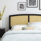 Modway Halcyon Cane King Headboard - Black-Woven Cane Rattan