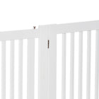 PawHut Free Standing Wooden Foldable Gate Barrier-Expanded Overall Dimension(with support feet): 61" L x 14" W x 29.9" H (155 x 35.5 x 76 cm) 
