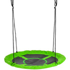 Outsunny Saucer Swing Giant Hanging Tree Swing, Nest Web Rope Seat - Green-Perfect lounging space to play, read, listen to music, daydream, relax . 