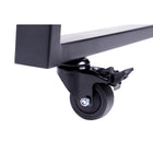 Rocelco 46" Deluxe Adjustable Height Desk Riser and Floor Stand Bundle - Black-GROMMET HOLE: For hassle free cable management, or to install a monitor mount for 1, 2 or 3 monitors, such as the Rocelco DM1, DM2 or DM3