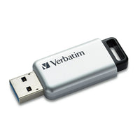 Verbatim Store 'n' Go Secure Pro 16 GB USB 3.0 Flash Drive - Silver-Verbatim 16GB Store'n'Go Secure Pro USB