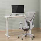 Ezywork Manual Standing Desk Frame - Hand Crank - White-Recommended Table Top Length: 40" - 63" (100cm - 160cm)