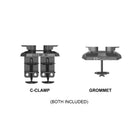 ShoppingAll 2-in-1 Adjustable Dual Gas Spring Arm Laptop & Monitor Desk Mount Stand - Black-6