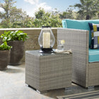 Modway Repose Outdoor Patio Side Table - Light Grey-Tan/Grey Synthetic PE Rattan