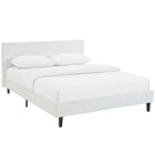 Modway Anya Full Bed - White-Padded Vinyl Headboard