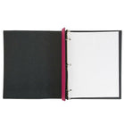 JAM Paper Italian Leather 3 Ring Binder, 3/4", Fuchsia Pink (369231773)-Fashioned from 80% natural regenerated leather and 20% natural rubber and have 3 metal bindings that easily open and close to store all your 3 hole punched documents