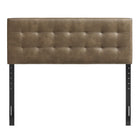 Modway Lily Vegan Leather Full Size Headboard - Mushroom-Five Mounting Positions