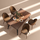 Homy Casa 63" Multi-Functional Writing Desk - Walnut Finish-9