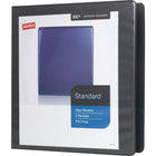 Staples Standard View Binder with D-Rings - 1 1/2" - Black-Slant rings have a high page capacity compared to same size round rings