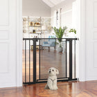 PawHut 29.5"-40.6" Metal Pet Gate with Auto Closing Door & Double Locking-Door automatically closes when open at less than 90 ° (it will not close when open at less than 15 °)