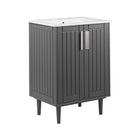 Modway Augusta 24" Bathroom Vanity - Grey/White-Modern Bathroom Vanity