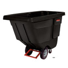 Rubbermaid Commercial Tilt Truck - 1/2 Cubic Yard-Durable rotational molded trucks handle heavy loads up to 450 lbs. with ease