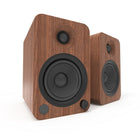 Kanto YU4 Powered Bookshelf Speakers with Bluetooth and Phono Preamp - Walnut - 2 Pack-Easily connect to any vintage or modern day turntable with a built-in phono preamp