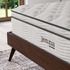 Modway Jenna 12" Innerspring and Foam Queen Mattress-Fire Resistant Polyester Barrier