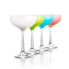 Table 12 4-Piece Mini Coupe Cocktail Glass Set - 5.8 oz - Assorted Colours-4pc Set includes:1 each light blue, light green, pink and white