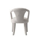 Manhattan Comfort Palmer 22.8" Mid-Century Modern Tweed Upholstered Dining Armchair - Silver Lining-24.8" L x 22" W x 30.3" H
