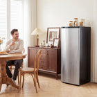 HOMCOM Compact Upright Freezer for Home - 7.0 cu. ft. - Silver-Precise temperature control adapts to varying storage requirements