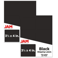 JAM Paper Mailing Address Labels - 3 1/3 x 4 - Black - 2 sets of 120-Black