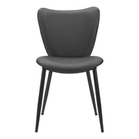 Zuo Prestige Dining Chair - Black - Set of 2-Plush and durable faux leather fabric