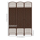 HOMCOM 3 Panel Wave Fiber Freestanding Room Divider for Home Office - Brown-Folding design with four panels and six metal hinges allows you to create a new look and save space when not in use
