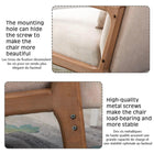 Ebello Hertford 26" Wide Mid Century Upholstered Solid Wood Accent Chair with an Extra Pillow - Beige-8