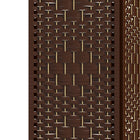 HOMCOM 3 Panel Wave Fiber Freestanding Room Divider for Home Office - Brown-Materials: Paper, Bamboo, Wood
