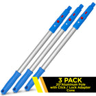 Gritt Commercial 20" Aluminum Pole - 3 Pack-Constructed from sturdy aluminum for durability