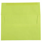 JAM Paper A10 Coloured Invitation Envelopes - 6 x 9.5 - Ultra Lime Green - 50 Pack-These envelopes are great for sending invitations, greeting cards, RSVP's, thank you cards, gifts for birthdays, graduations, holidays and more