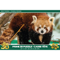 Prime 3D Red Panda - 500 Pieces-500-piece lenticular 3D puzzle