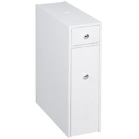 HOMCOM Narrow Bathroom Toilet Paper Storage Cabinet with Drawers - White-Slide-out drawers and multiple compartments offers plenty of space for all of your things