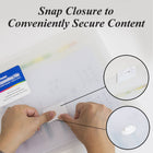 BAZIC Products Translucent 13-Pocket Letter Size Poly Expanding File - 3 Pack-Portable: Lightweight, flexible, tear resistant, and waterproof. Holder features snap closure for quick access and secure your document