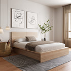 Nexera James Headboard - Queen Size - Natural Blonde Oak-Oak Finish Options: Crafted from engineered wood in a light Brown Oak or Natural Blonde Oak finish, adding a touch of natural beauty to your space with its unique grain color variation