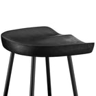 Modway Concord Backless Wood Counter Stools - Black - Set of 2-9