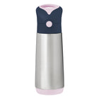 b.box - Insulated Drink Bottle - 500ml - Indigo Rose-Triple-layer insulation keeps drinks cold up to 8h or warm up to 6h