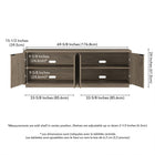 Hudson&Canal Mansfield TV Stand for TV's up to 78" - Antiqued Grey Oak-8