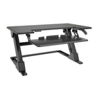 TygerClaw 22"W Gas Spring Sit-Stand Desktop Workstation - Black-Gas spring creates smooth and quick transitions