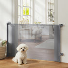 PawHut Retractable Dog Gate - Extends to 55" W-No bottom bar eliminates tripping hazards, ensuring safer passage for everyone
