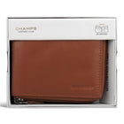 Champs Onyx Leather Zip Around Wallet - Brown-6 Credit card slots