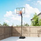 Soozier Portable Basketball Hoop with 33" Shatterproof Board-Fillable base provides stability during intense shots for safe play
