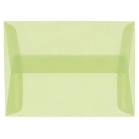 JAM Paper 4Bar A1 Translucent Vellum Invitation Envelopes - 3.625" x 5.125" - Leaf Green - 25 Pack (1591611)-Color: Leaf Green Translucent
