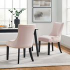 Modway Marquis Performance Velvet Dining Chairs - Pink - 2 Pack-Dense Foam Padding for Comfort