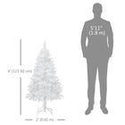 HOMCOM 4' Artificial Christmas Tree with 202 Realistic Branches - White-Flame retardant branches are unlikely to catch fire or cause serious household damage 