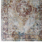 Modway Success Merritt Transitional Distressed Floral Vintage Medallion Area Rug - 4 ft W x 6 ft L - Multicolored-High-Density / Machine-Woven