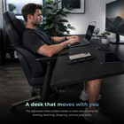 MotionGrey Ultra Electric Adjustable Standing Desk with Tilting Desktop - 55.1 in - Black-Memory presets allow frequently used desk heights to be recalled more efficiently