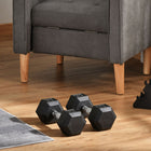 Soozier Rubber Dumbbells Weight Set-Includes a non-slip grip to prevent slipping while exercising 