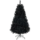 HOMCOM 6' Artificial Christmas Tree with Auto Open - Steel Base - Black-6ft/1.8m tall in a wide shape, providing a healthy, natural look 
