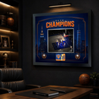 Frameworth New York Knicks 2026 Champions: OG Anunoby Game 4 Tip-In PhotoGlass Framed Photo - 22" W x 18" H - Blue-7