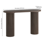 Hudson&Canal Isa Oval Fluted Console Table - 55" W - Brown Oak-Product Dimensions: 55" L x 15.5" W x 29.5" H