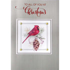 Rosedale Gold General Christmas Greeting Cards/Envelopes - 5-1/2" x 8" - To All - Cardinal and Pinecone - 6 Pack-Card shop quality greeting cards